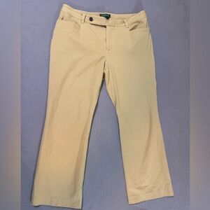 Lauren Ralph Lauren Pants Womens 14P Beige Adelle Career Office Corporate